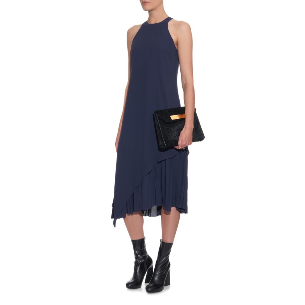Elizabeth & James Crepe Asymmetric Hemline Dress